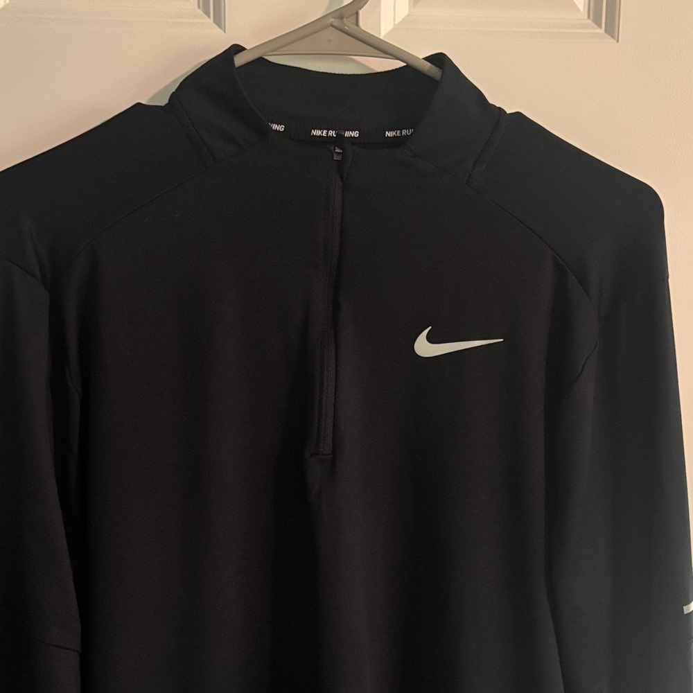 Nike Black Quarter-Zip with White Swoosh